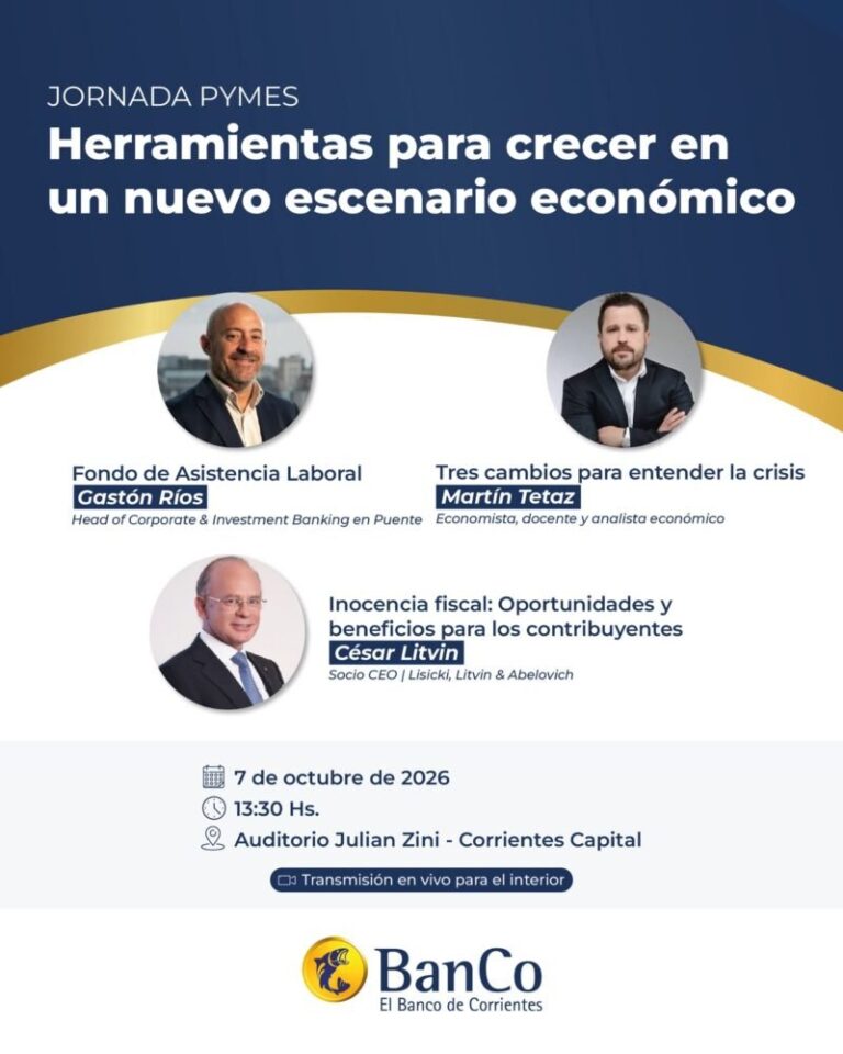Auditorio Julián Zini durante la Jornada PyMES organizada por el Banco de Corrientes