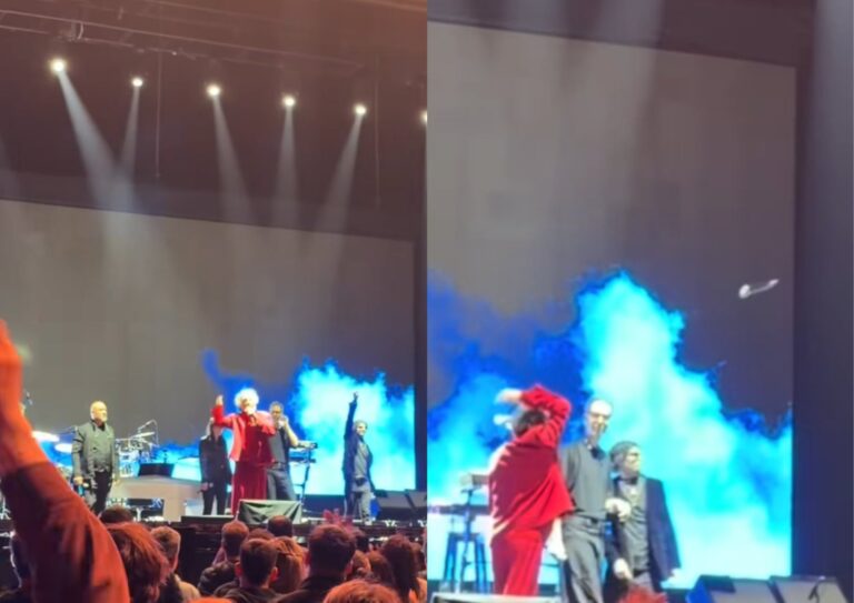 Fito Páez durante su recital en Mar del Plata