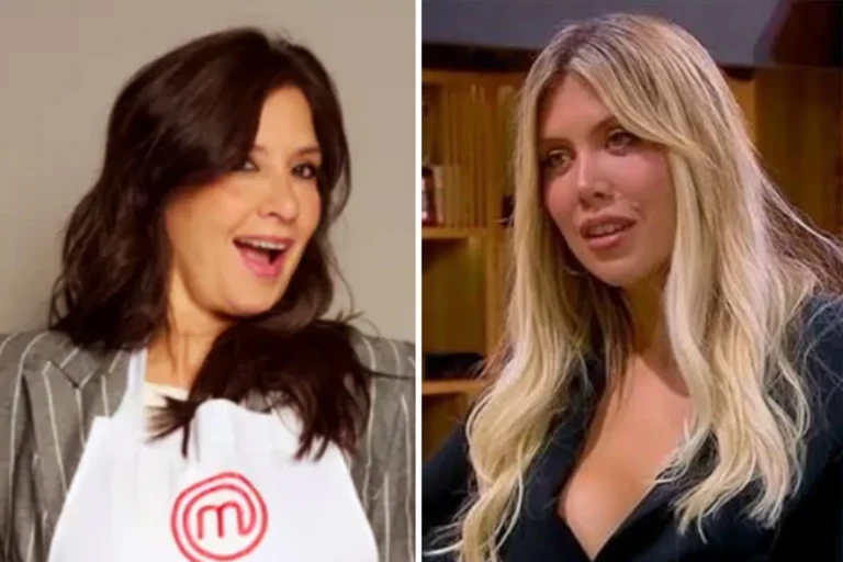 Edith Hermida y Wanda Nara en MasterChef Celebrity