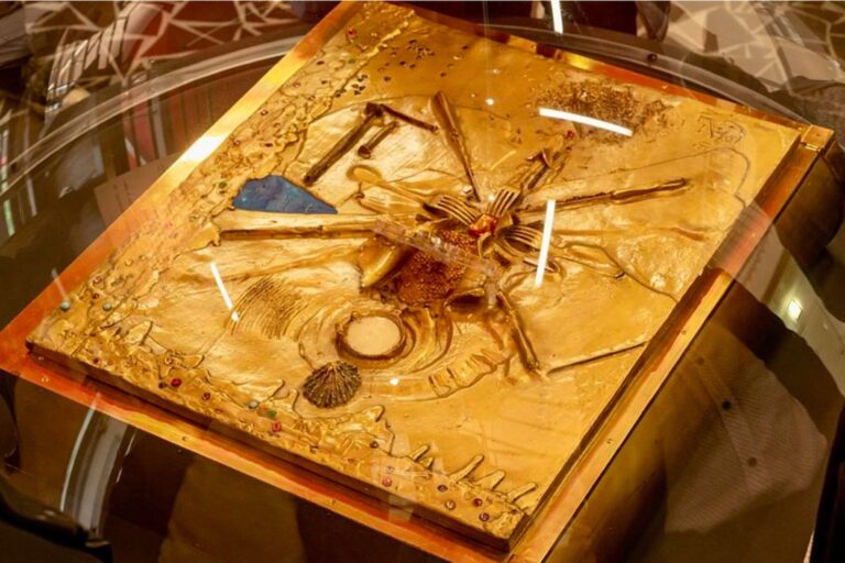 Portada del libro El Apocalipsis de San Juan con bajorrelieve de bronce esculpido por Salvador Dalí y piedras preciosas incrustadas
