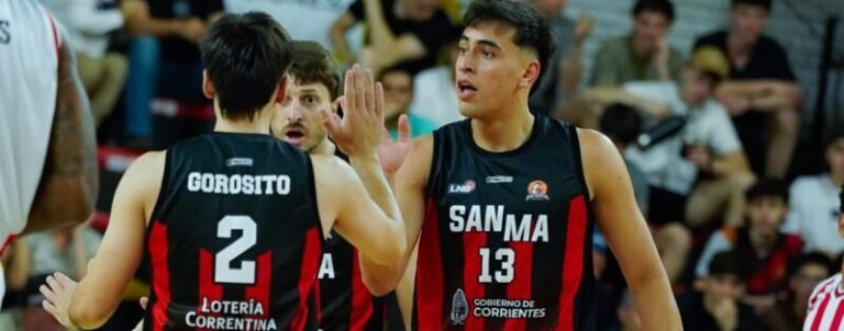 Partido de básquetbol entre San Martín de Corrientes y Racing de Chivilcoy