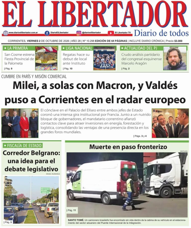 Tapas y contratapas de los diarios del 2 de octubre de 2026