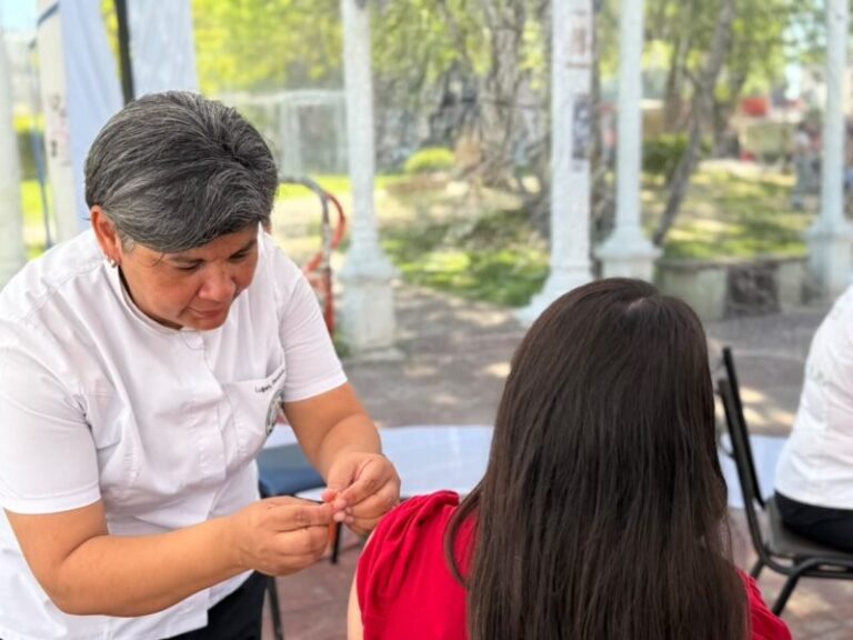 Punto de vacunación contra el dengue en la plaza Vera